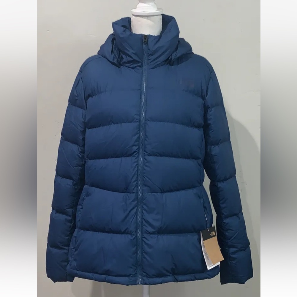 The North Face Women's Metropolis Jacket Down Coat Monterey Blue Slim Fit Sz XXL
